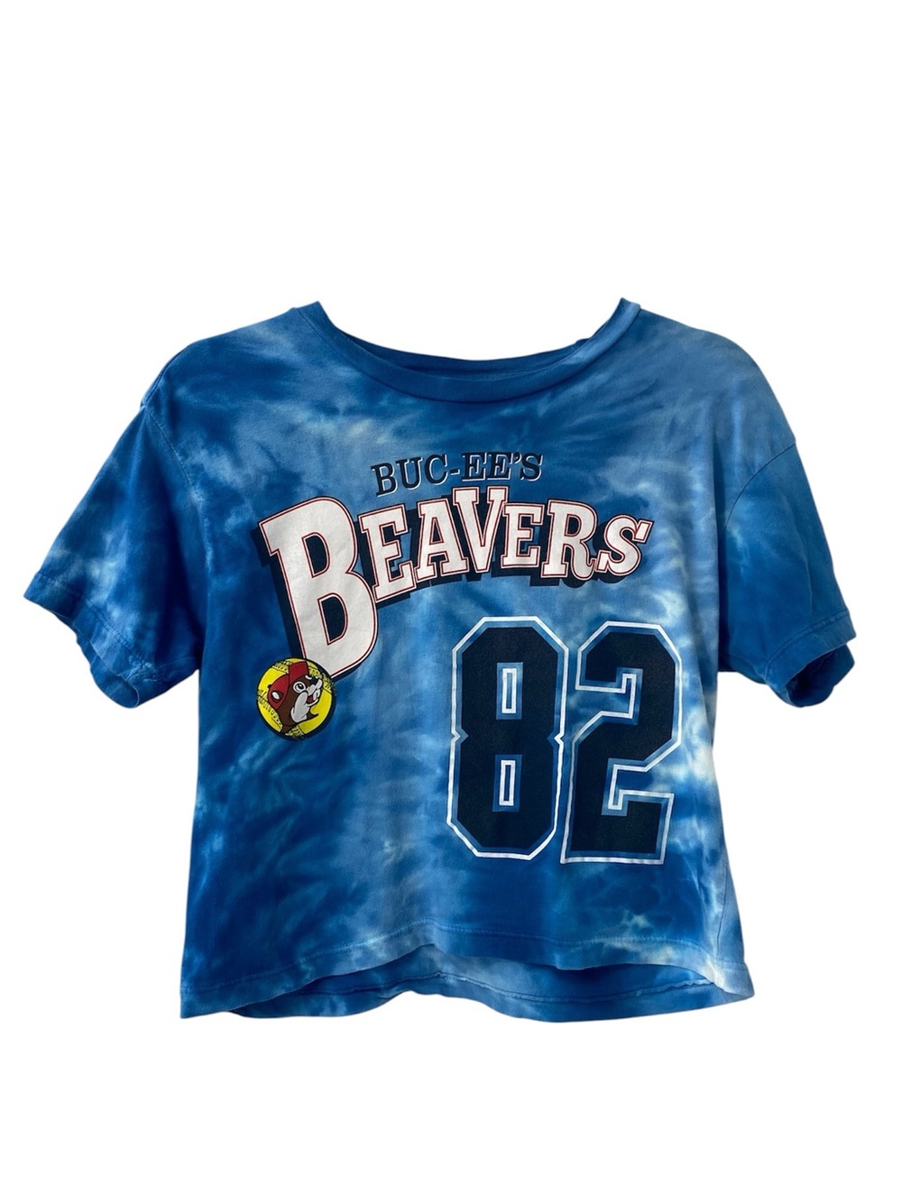 Buc-ees Blue Tie-Dye 'Beavers' Kids Short Sleeve Tee 82’